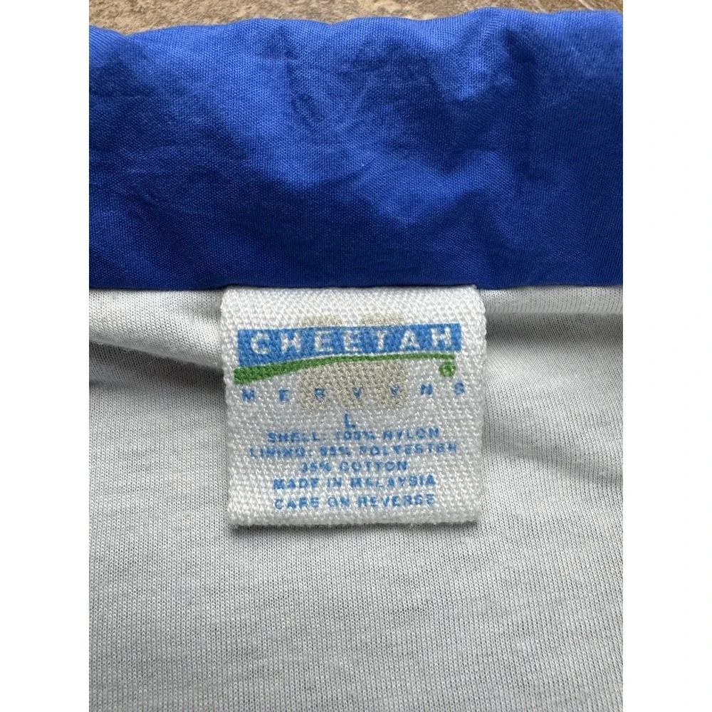 Vintage 90s Cheetah Mervyn's Colorblock Windbreaker Track Jacket Unisex Large